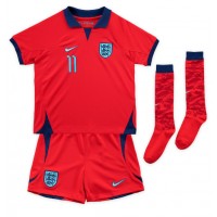 Echipament fotbal Anglia Marcus Rashford #11 Tricou Deplasare Mondial 2022 pentru copii maneca scurta (+ Pantaloni scurti)